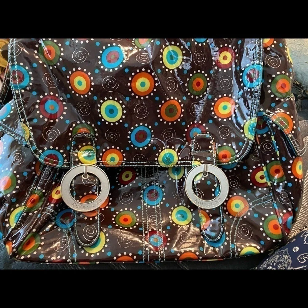Kalencom multi colored many pocket Diaper Bag